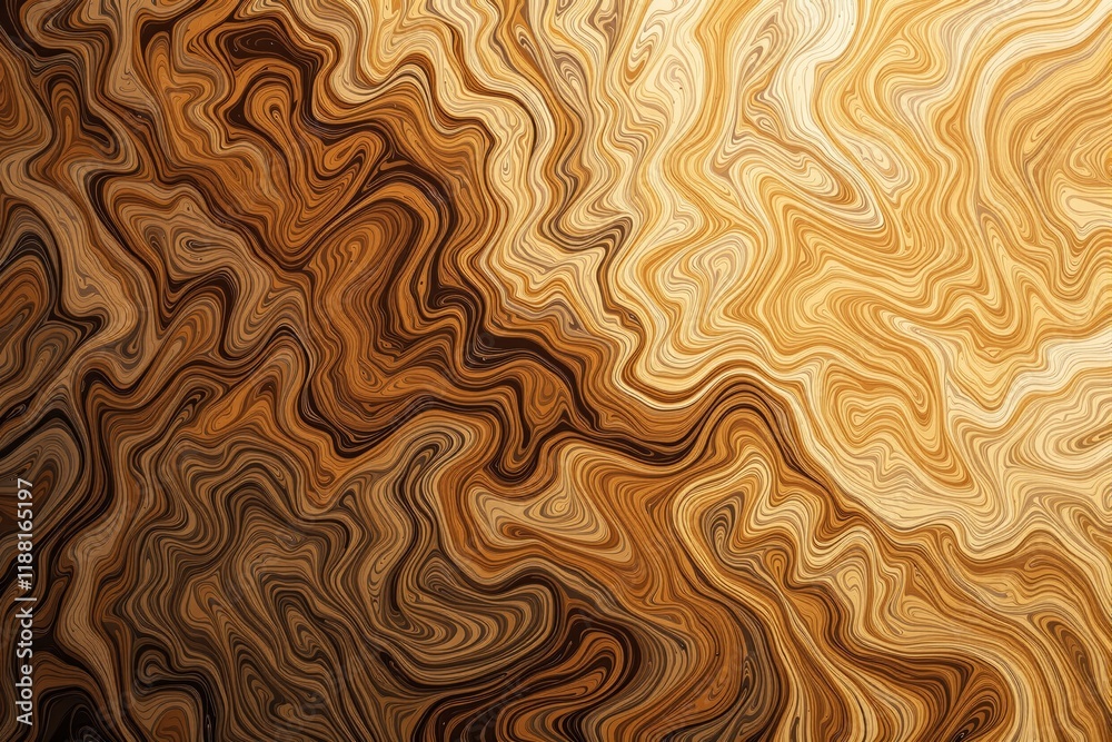 Poster abstract swirling woodgrain-inspired pattern with warm earthy tones on a light backdrop.