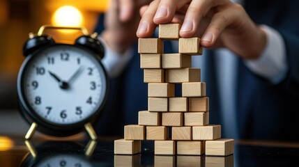Time Management and Business Strategy: A Wooden Block Tower
