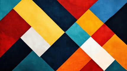 Fototapeta premium Abstract Colorful Geometric Pattern with Vivid Colors and Shapes