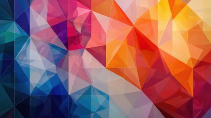 Fototapeta premium Colorful Geometric Abstract Background with Triangular Shapes