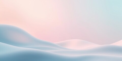 Abstract Pastel Background With Smooth Wavy Lines In Soft Blue And Pink Tones