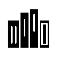 Bookshelf icon. Concept of knowledge, education, and learning.