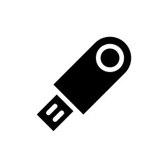 USB flash drive icon. Concept of data storage and transfer.