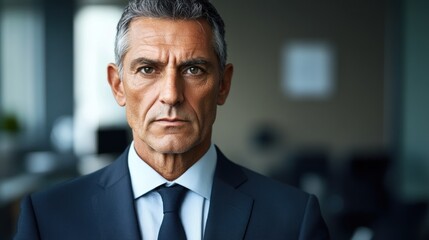 Fototapeta premium Portrait of a Serious Businessman