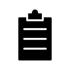 Clipboard with paper and lines. Concept of checklist, planning, and organization.