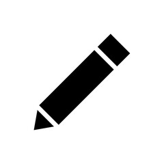 Pencil icon. Concept of writing, drawing, and editing.