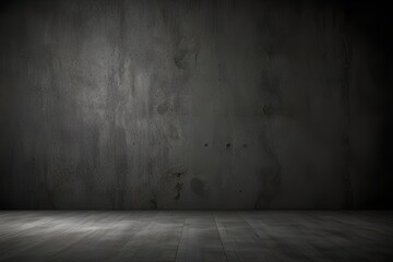 Gray cement wall texture for studio gradient room background, dark color wall surface used for background and display your products.Generative AI