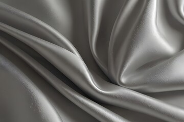 White gray satin texture that is white silver fabric silk panorama background with beautiful soft blur pattern natural. Generative AI