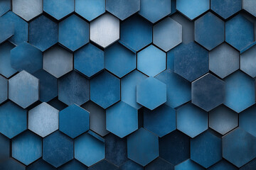 blue background with hexagon