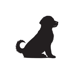 Puppy Silhouette. silhouette of a dog