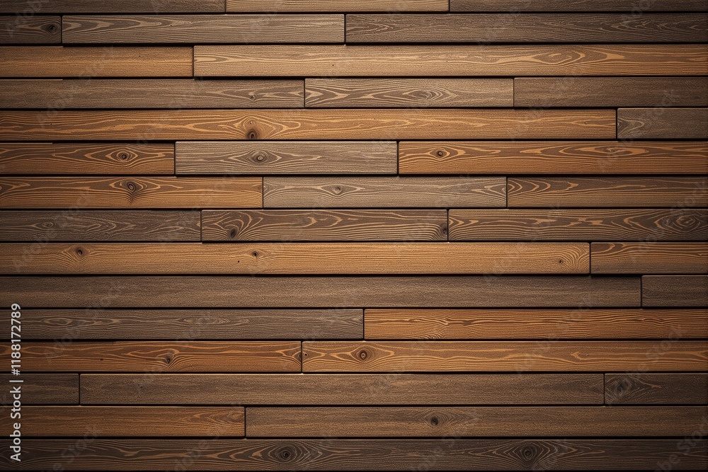 Aufkleber wooden planks arranged in a horizontal pattern with varying shades of brown tones.