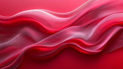 Obraz premium Red fabric waves, elegant flow, smooth texture, background, design