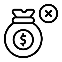 Money Bag Line Icon
