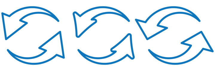 Print Refresh icon vector. Green recycle vector icon symbol. Repeat and reload icons set and arrow rotation circle. Sync icon symbol convert button sign