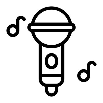 Music Karoke Line Icon