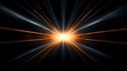 Abstract Light Rays Burst From Central Glow