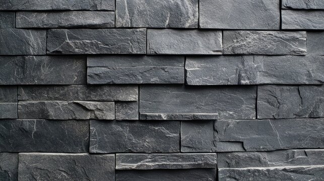 "Smooth Black Brick Wall Texture Ideal for Background or Wallpaper"