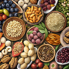 Superfood. A Feast for the Senses. Colorful and Nutritious Food Photography