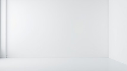 Empty white room with a corner, providing a blank canvas for design inspiration