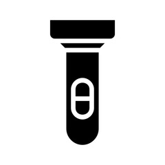 Test tube with pill icon. Concept of medicine, healthcare, and science.