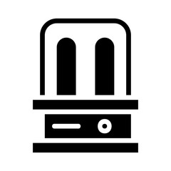 Electric heater icon. Concept of heating, warmth, and comfort.