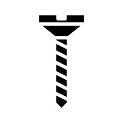 Countersunk screw icon. Concept of construction, repair, and hardware.