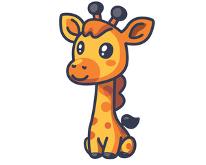 Cute Giraffe Vector Illustration For Your Design
