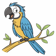 parrot on branch