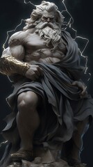 Fototapeta premium Majestic Zeus: 3D Render of the King of the Gods