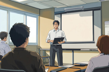 Corporate training session with attentive participants