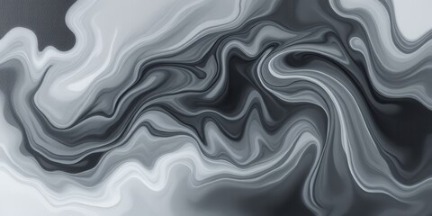 Obraz premium Abstract Monochromatic Swirling Pattern, A Visually Captivating Blend of Light and Dark Tones