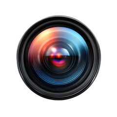Camera lens. Realistic photo lens isolated on transparent background. Photography element.