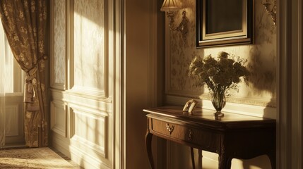 Elegant Hallway Interior Decor with Sunlit Details