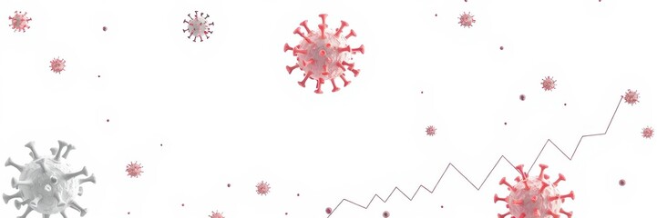 Text "2019 ncov" on white background with falling economic charts and graphs, white, background, economic