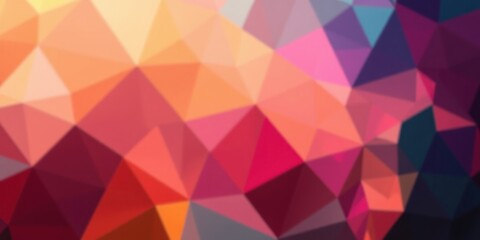 Obraz premium Abstract Geometric Pattern with Blurry Triangles in Warm Colors