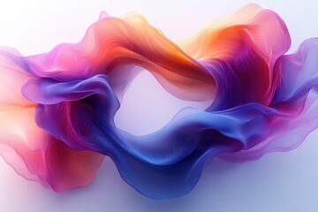 Obraz premium Abstract Colorful Swirling Forms: A Digital Artwork