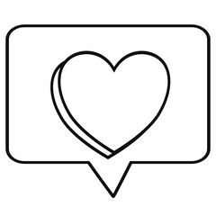 Heart with Bubble Chat Icon