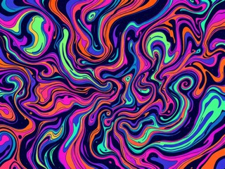 Vibrant Psychedelic Swirl Pattern