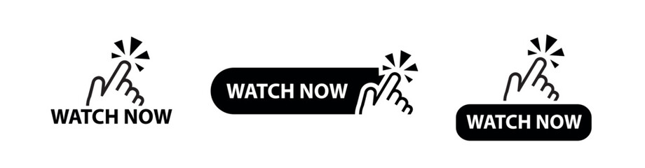 watch now button on white background	
