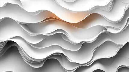 Fototapeta premium Abstract wave-like paper cut layers