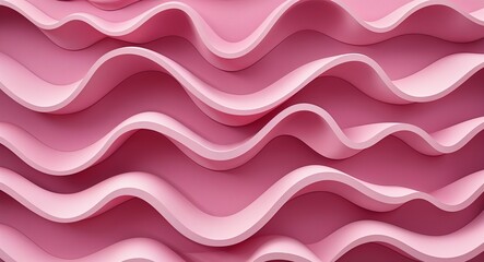 Soft pink waves creating a smooth undulating pattern in pink pattern background