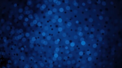 Abstract Blue Bokeh Background with Scattered Circular Lights