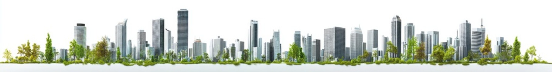 Fototapeta premium Green city skyline panorama.