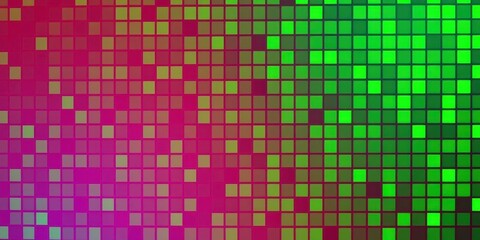 Fototapeta premium Abstract Geometric Pattern With A Gradient Of Pink To Green In A Mosaic Of Squares