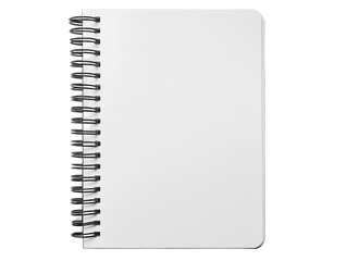 Empty Spiral Notebook Mockup on Minimalist Workspace Desk