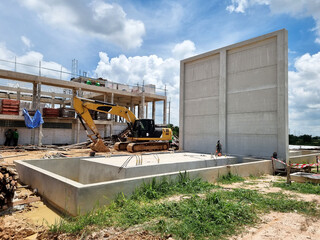 115kV-22kV Substation construction, the perspective of power transformer foundation with copper...