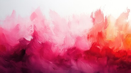 Fototapeta premium Abstract Pink and Red Color Palette: A Vivid Impressionist Masterpiece