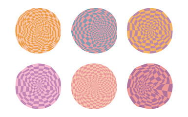 Psychedelic checkerboard poster