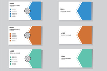 Professional modern business card design. set of corporate modern simple bundle colorful business card design  template.