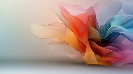 Colorful abstract flowing mesh with soft gradient hues